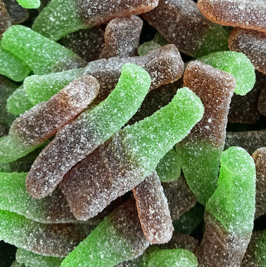 Bouteilles Cola Vertes Sucrées - 100g